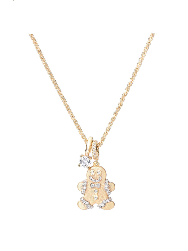 Gingerbread Sparkle Charm Necklace - Gem Vivi