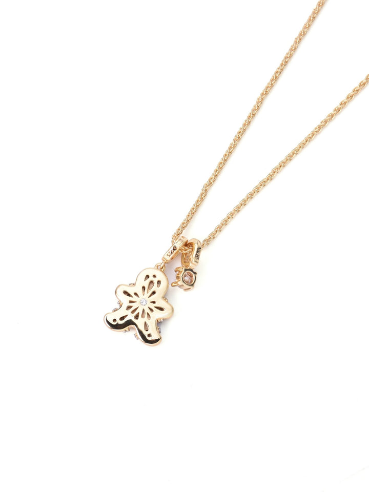 Gingerbread Sparkle Charm Necklace - Gem Vivi