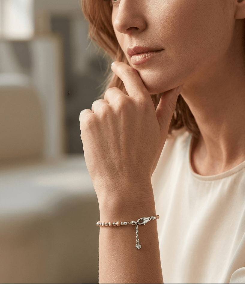 Glow Dual Tone Bead Bracelet - Gem Vivi