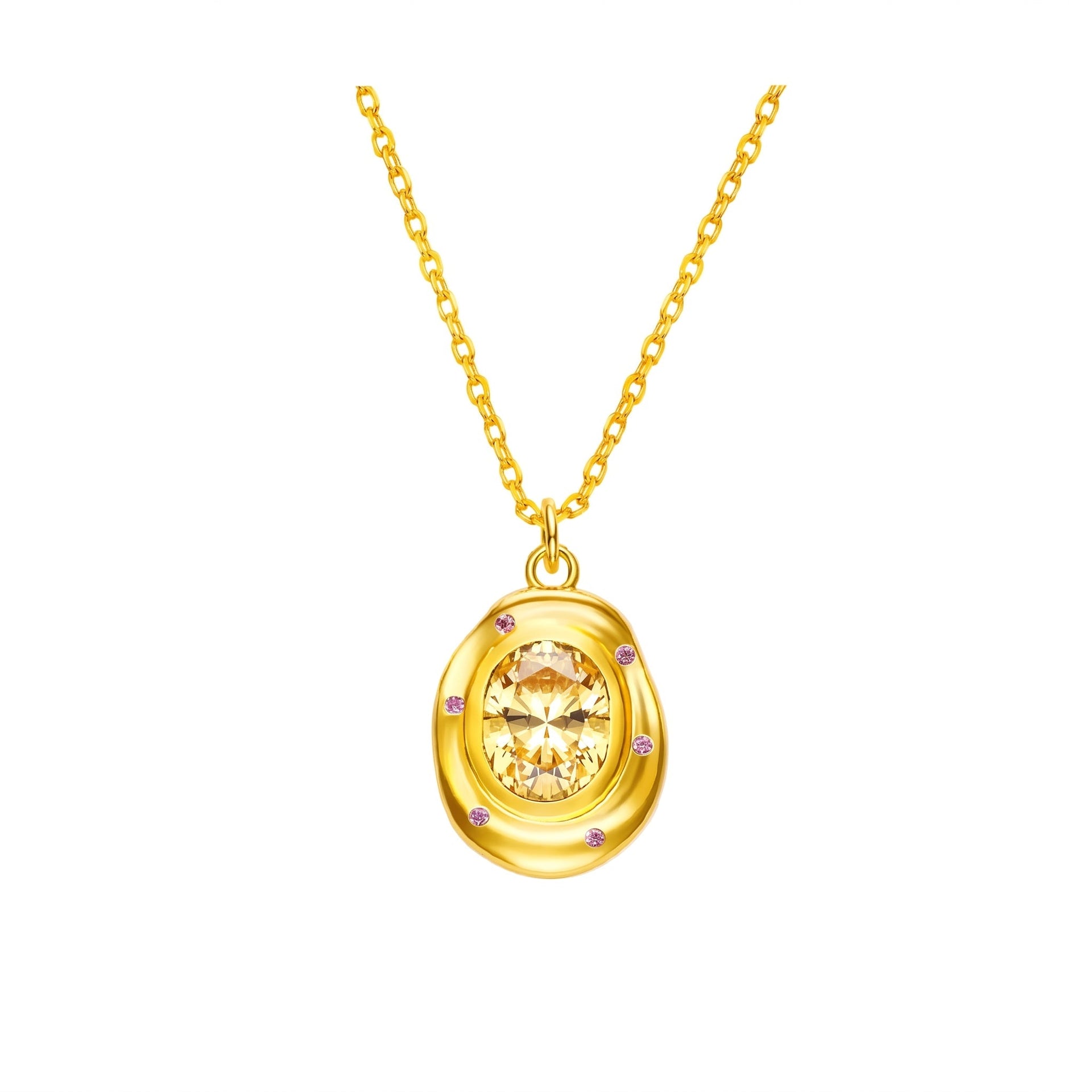 Gold Solaris Pendant Necklace - Gem Vivi