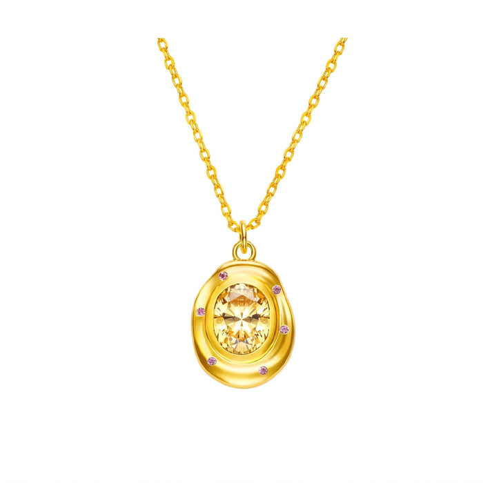 Gold Solaris Pendant Necklace - Gem Vivi