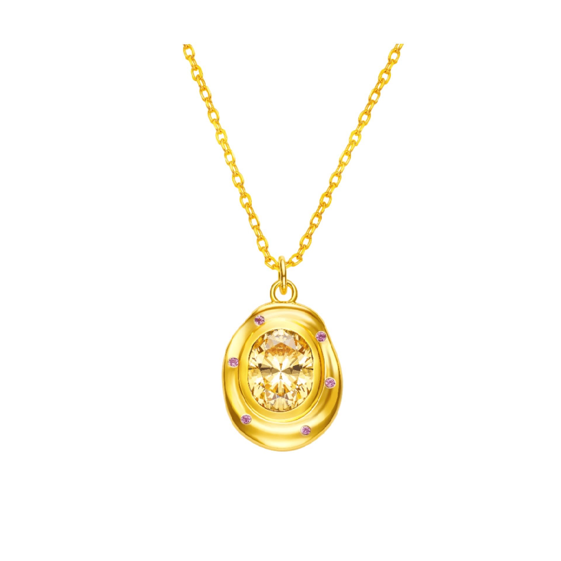Gold Solaris Pendant Necklace - Gem Vivi