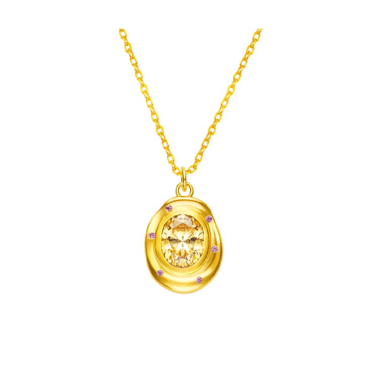 Gold Solaris Pendant Necklace - Gem Vivi