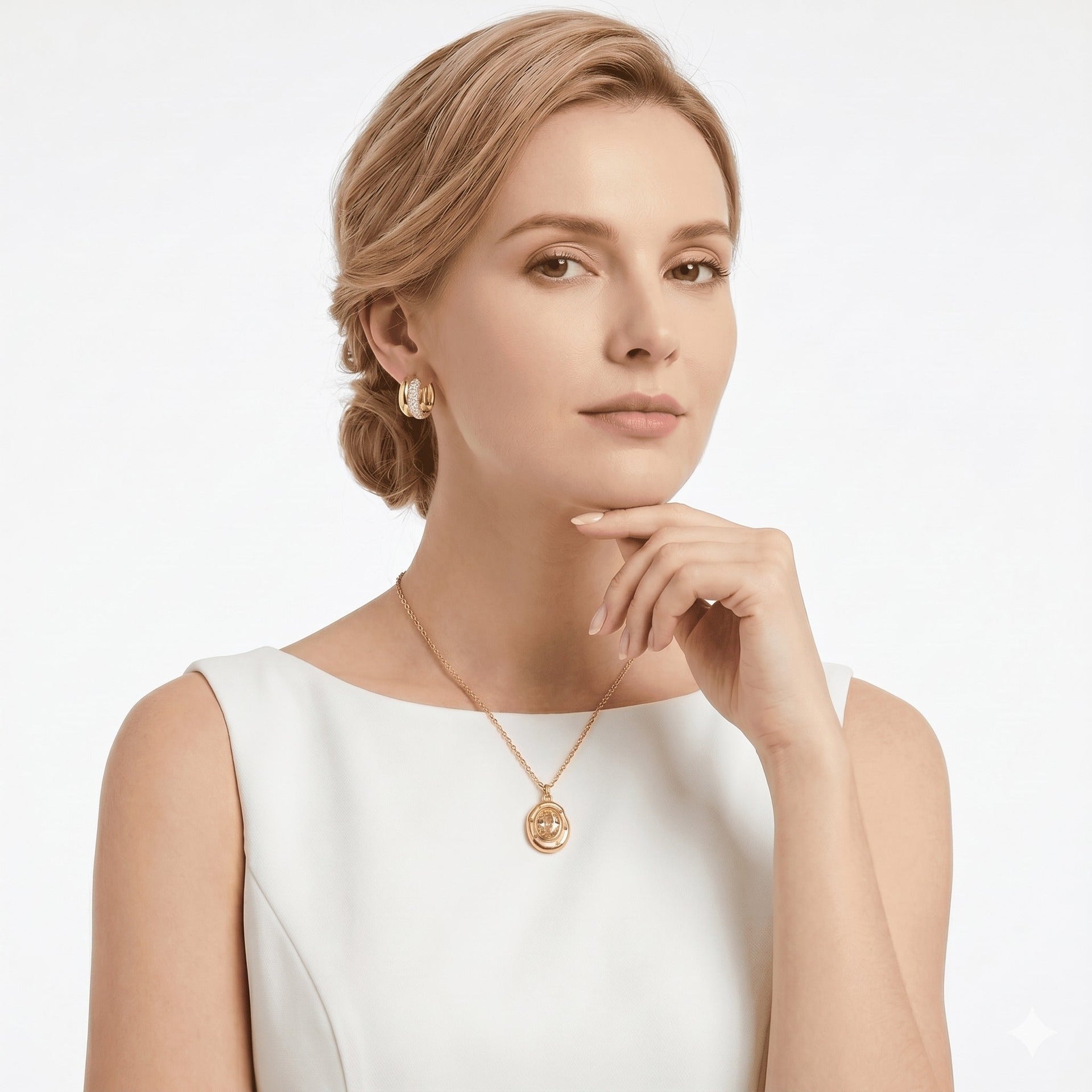 Gold Solaris Pendant Necklace - Gem Vivi