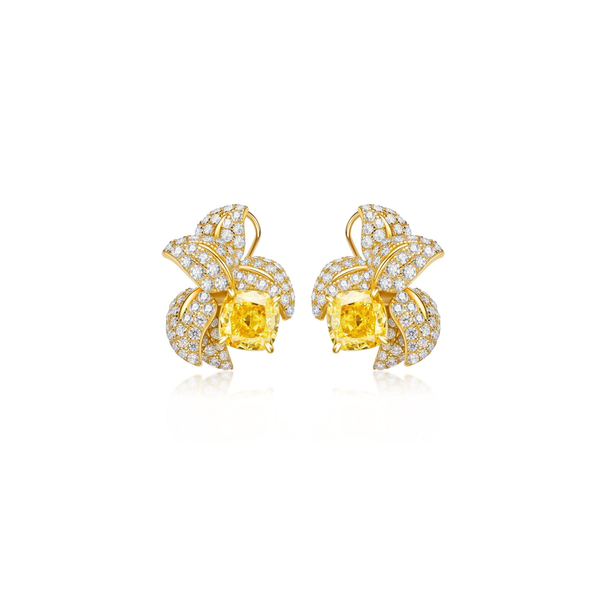 Golden Bloom Stud Earrings - Gem Vivi
