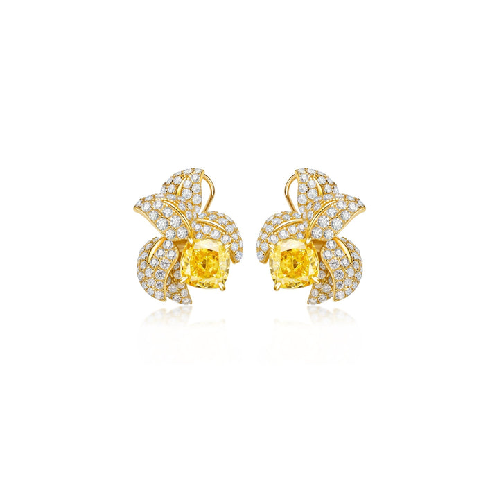 Golden Bloom Stud Earrings - Gem Vivi