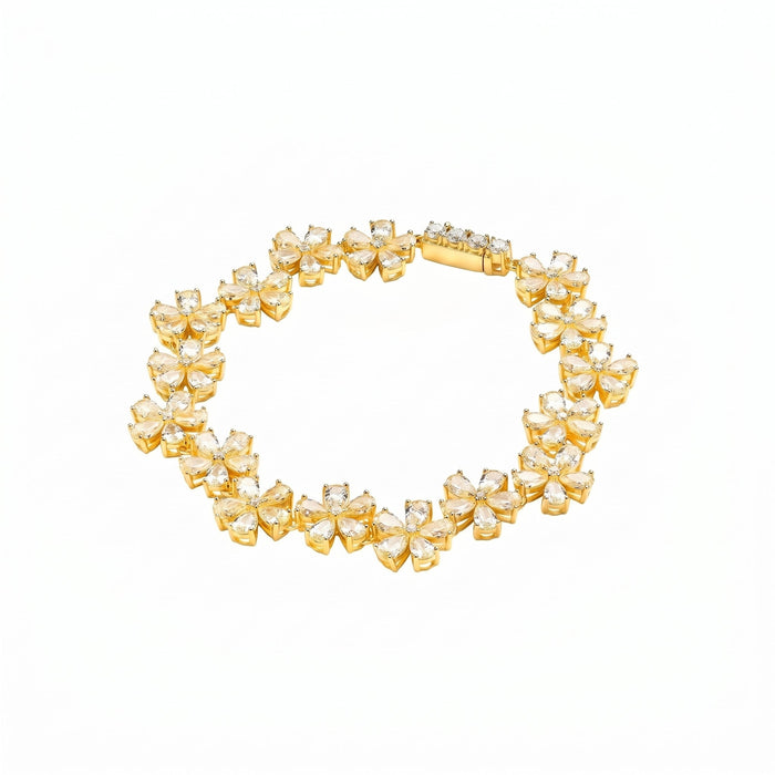 Golden Blossom Floral Bracelet - Gem Vivi