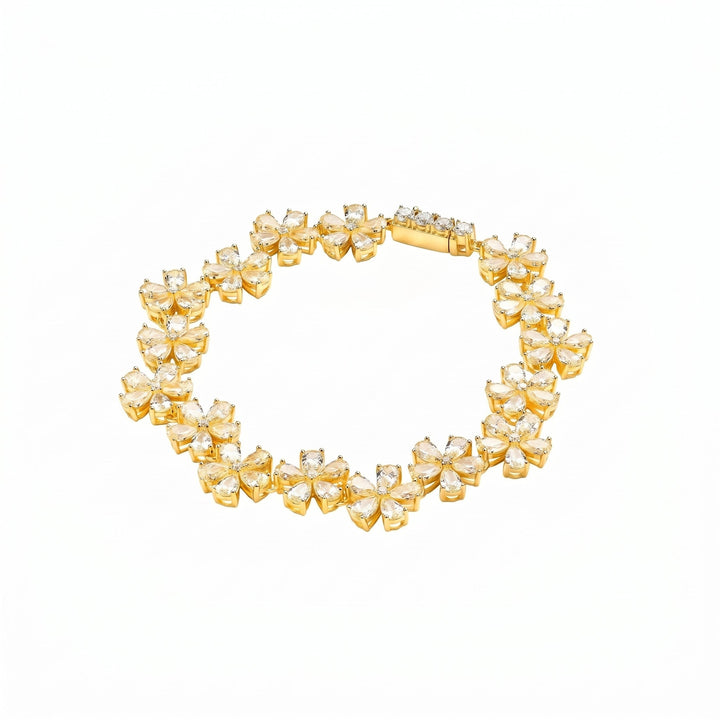 Golden Blossom Floral Bracelet - Gem Vivi