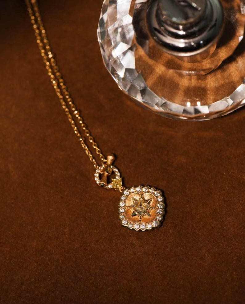 Golden Blossom Medallion Necklace - Gem Vivi