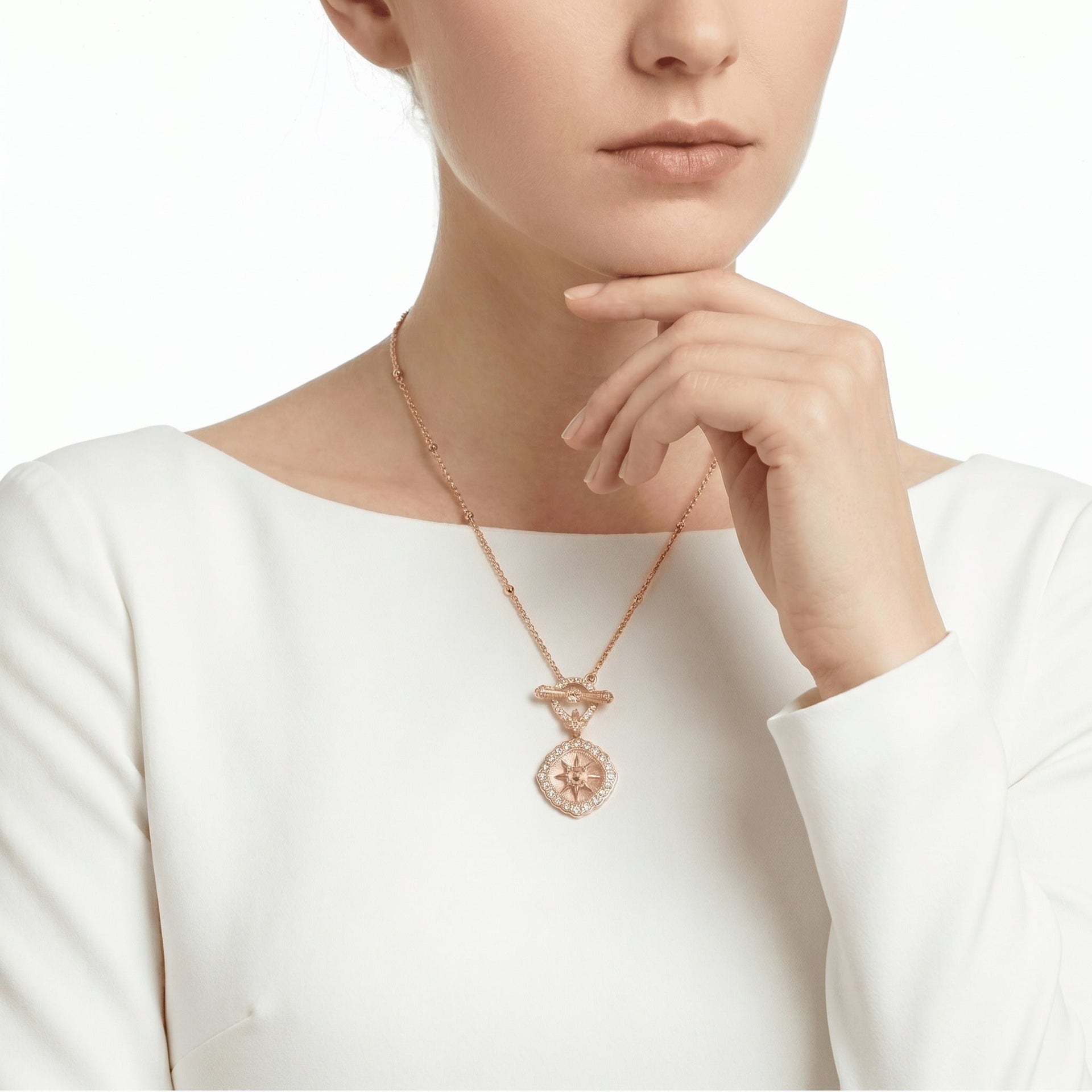 Golden Blossom Medallion Necklace - Gem Vivi