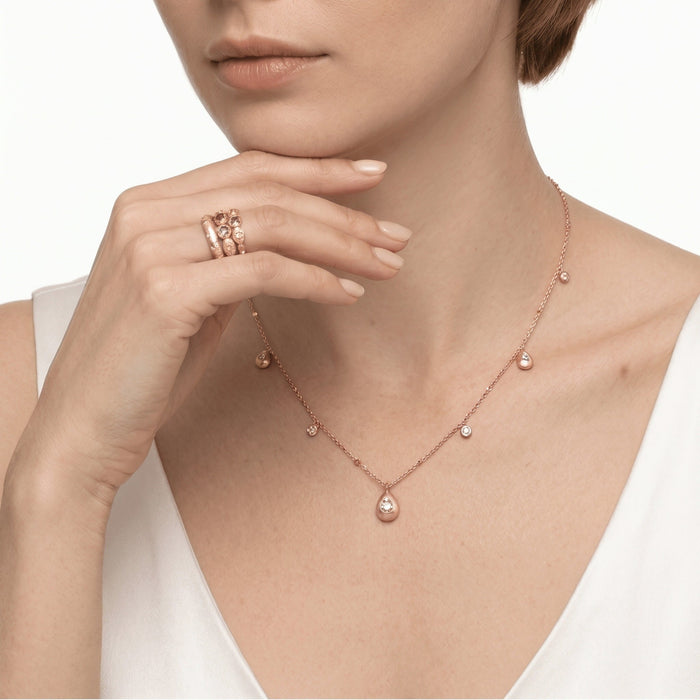 Golden Dewdrop Charm Necklace - Gem Vivi