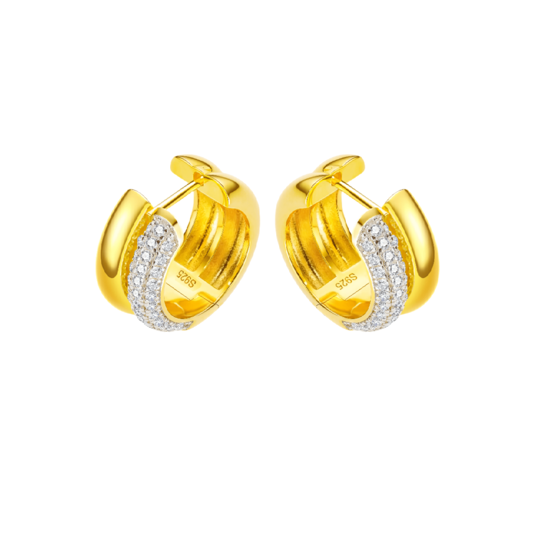 Golden Glow Hoops - Gem Vivi