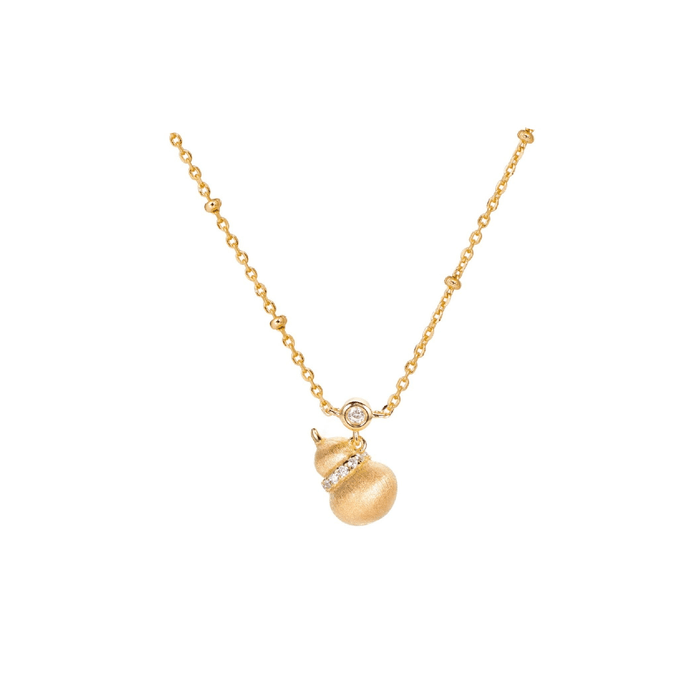Golden Gourd Charm Necklace - Gem Vivi