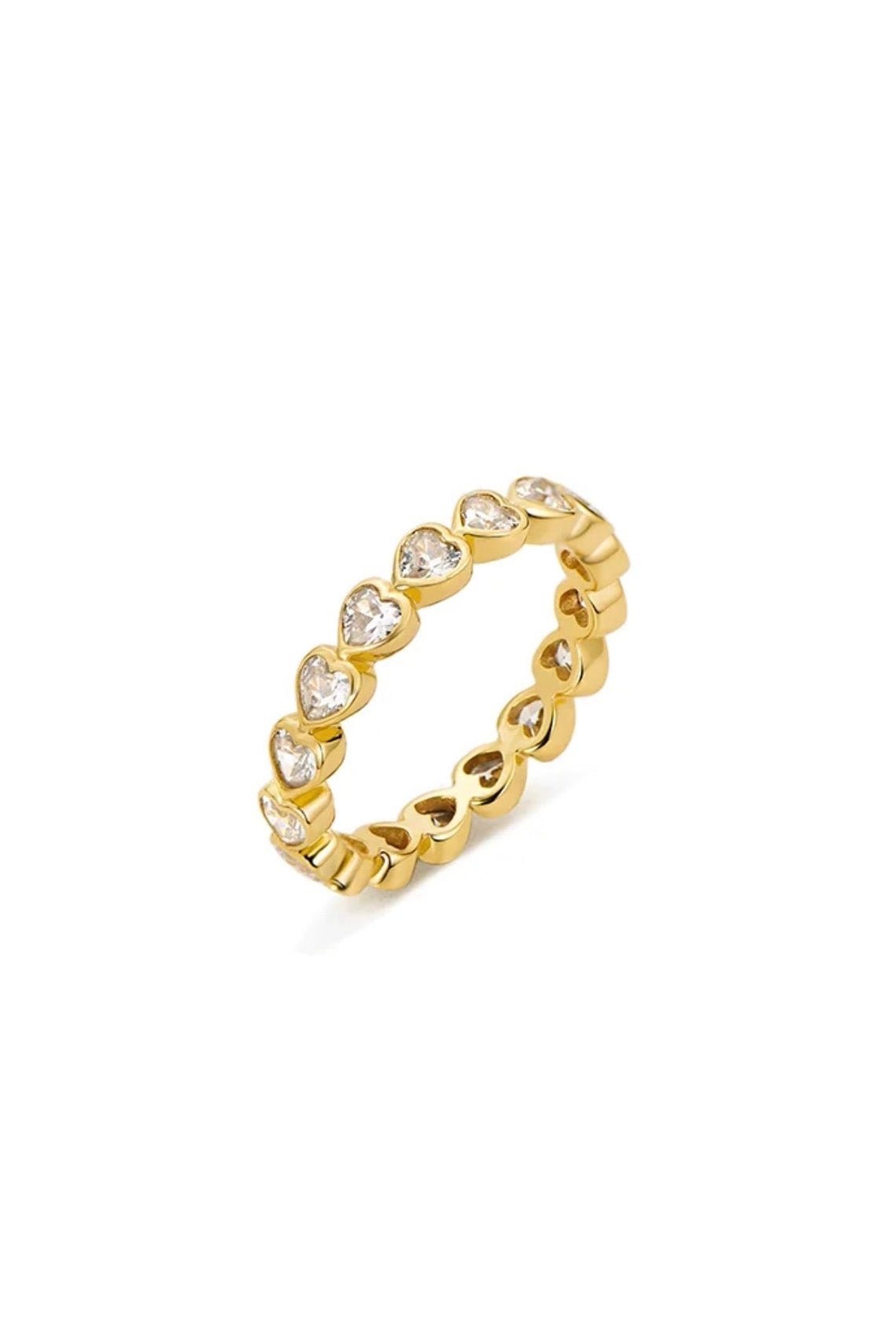 Golden Heart Eternity Ring - Gem Vivi