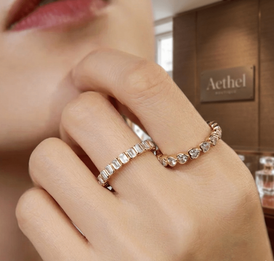 Golden Heart Eternity Ring - Gem Vivi