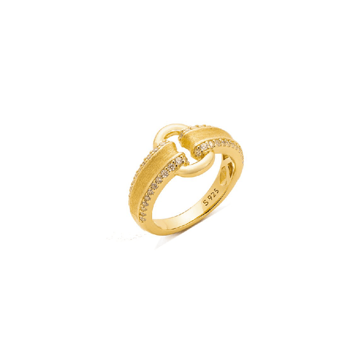 Golden Linked Grace Ring - Gem Vivi