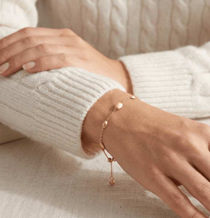 Golden Pebble Chain Bracelet - Gem Vivi