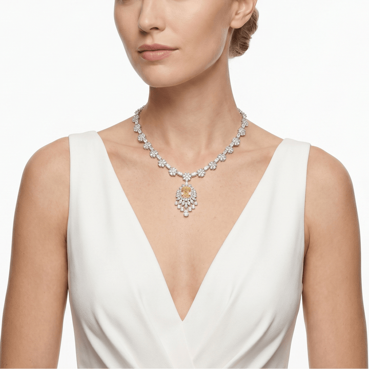 Golden Radiance Drop Necklace - Gem Vivi