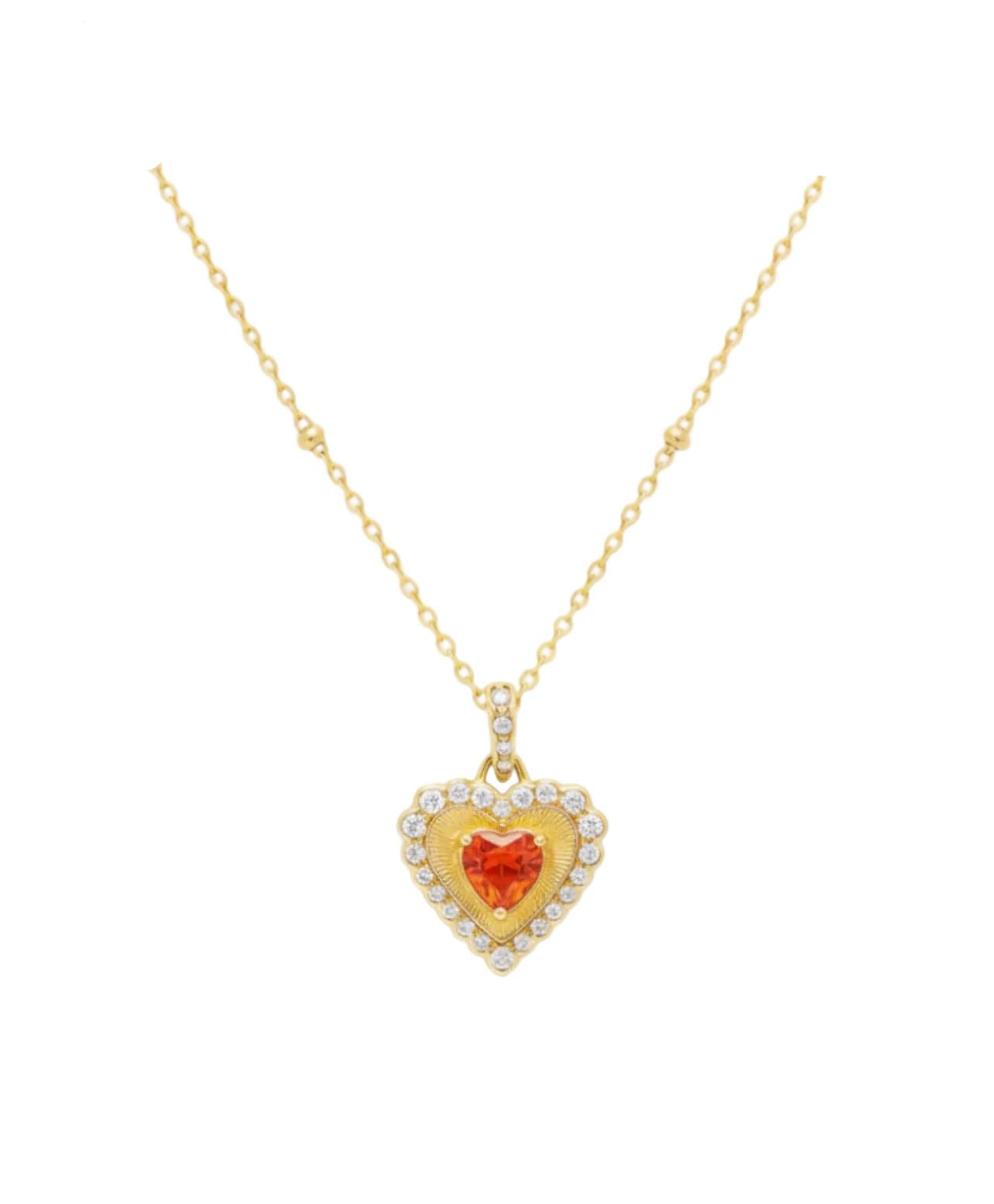 Heart Ember Halo Necklace - Gem Vivi