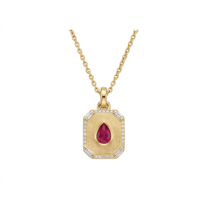 Heart Glow Red Pendant necklace - Gem Vivi