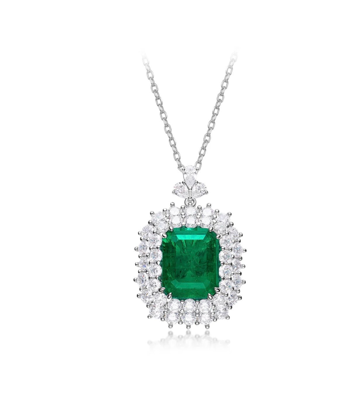 Imperial Emerald Garden Pendant Necklace - Gem Vivi