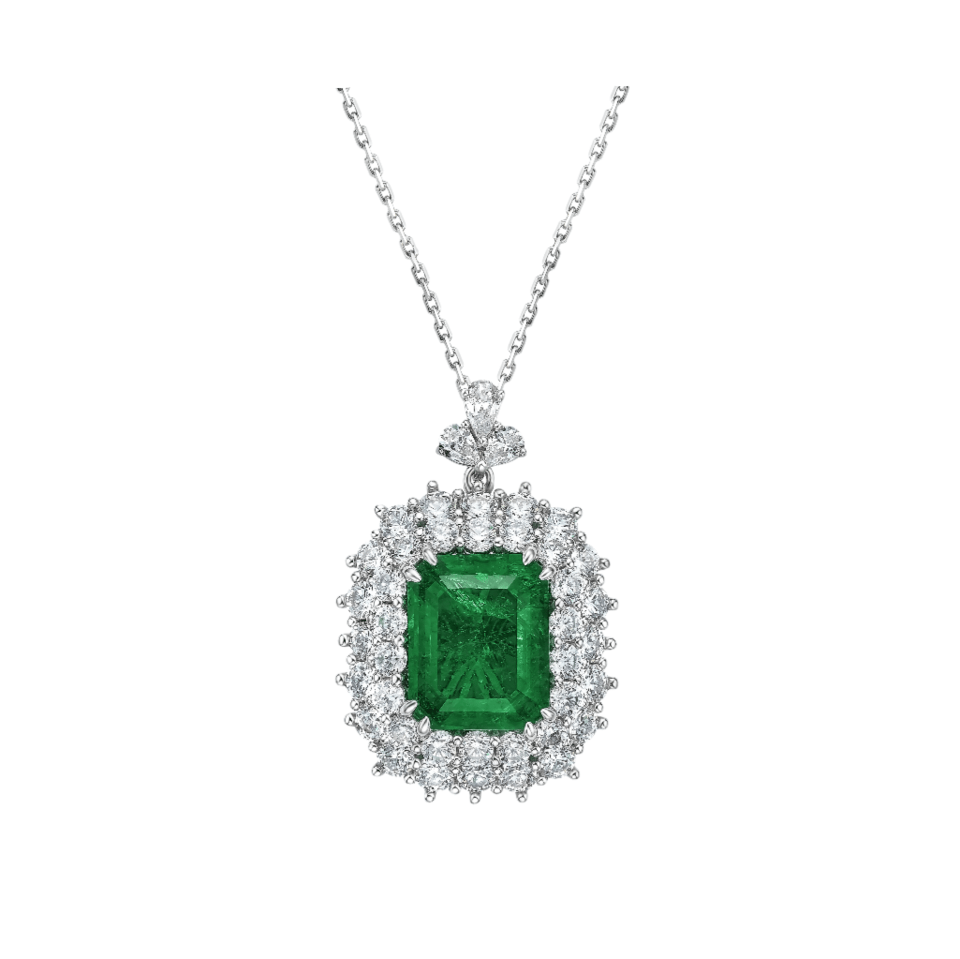 Imperial Emerald Garden Pendant Necklace - Gem Vivi