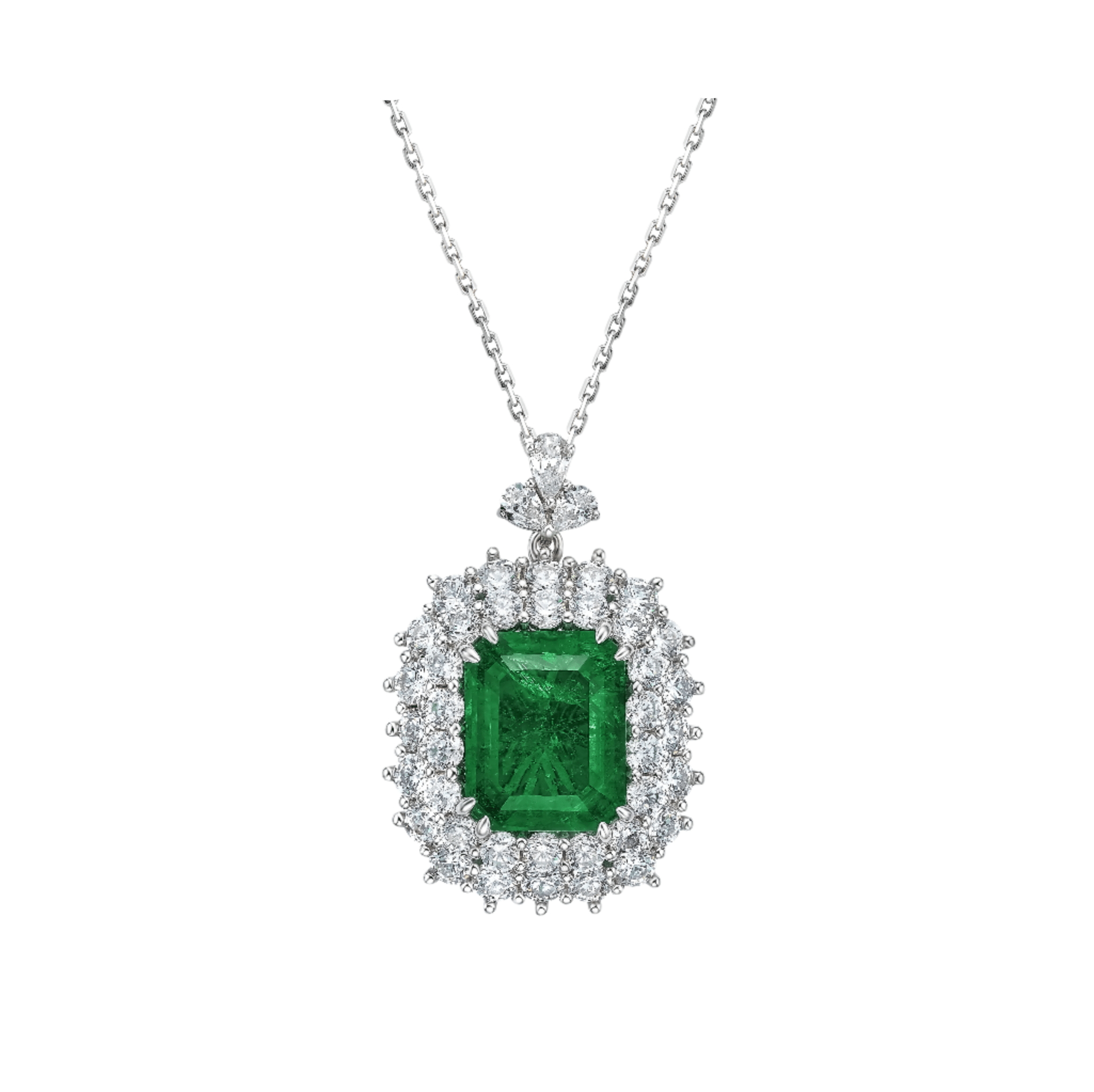 Imperial Emerald Garden Pendant Necklace - Gem Vivi