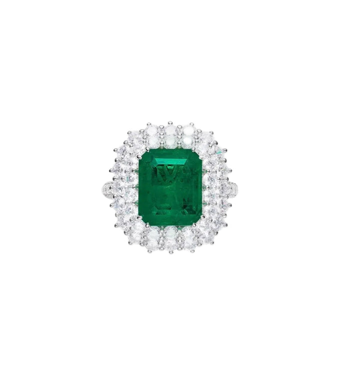 Imperial Emerald Garden Ring - Gem Vivi