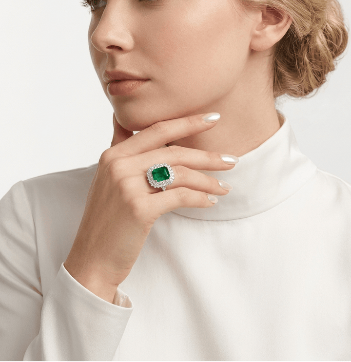 Imperial Emerald Garden Ring - Gem Vivi