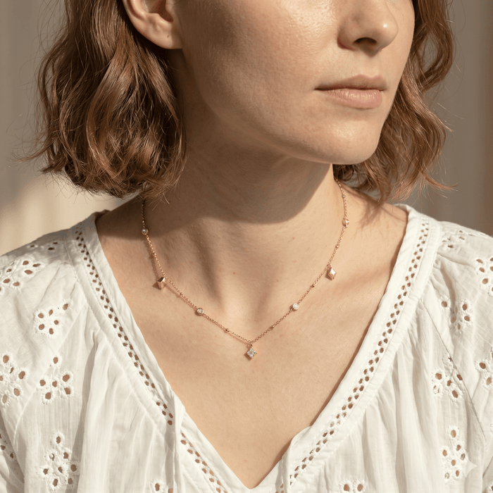 Ivy Charm Station Necklace - Gem Vivi