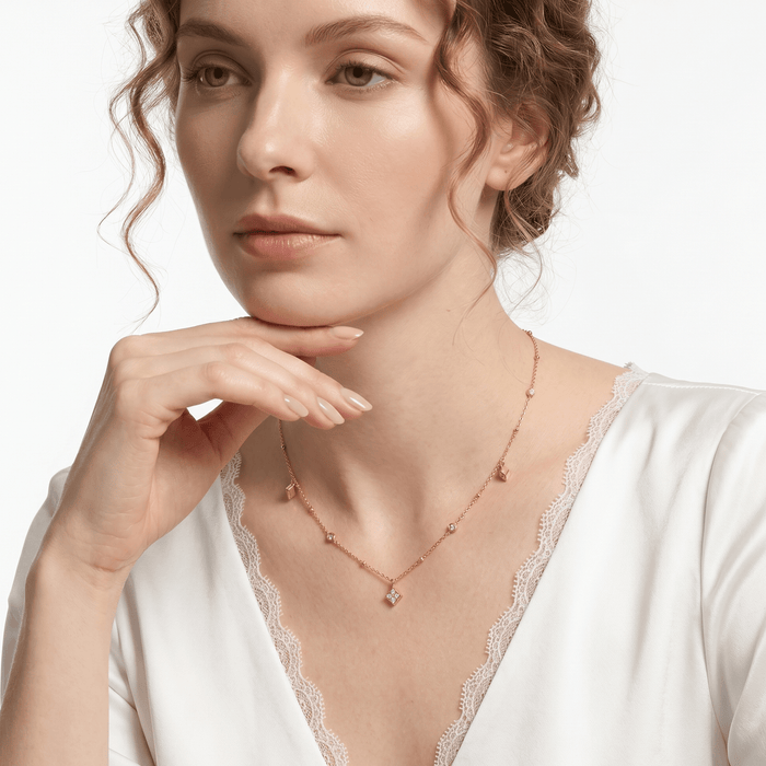 Ivy Charm Station Necklace - Gem Vivi