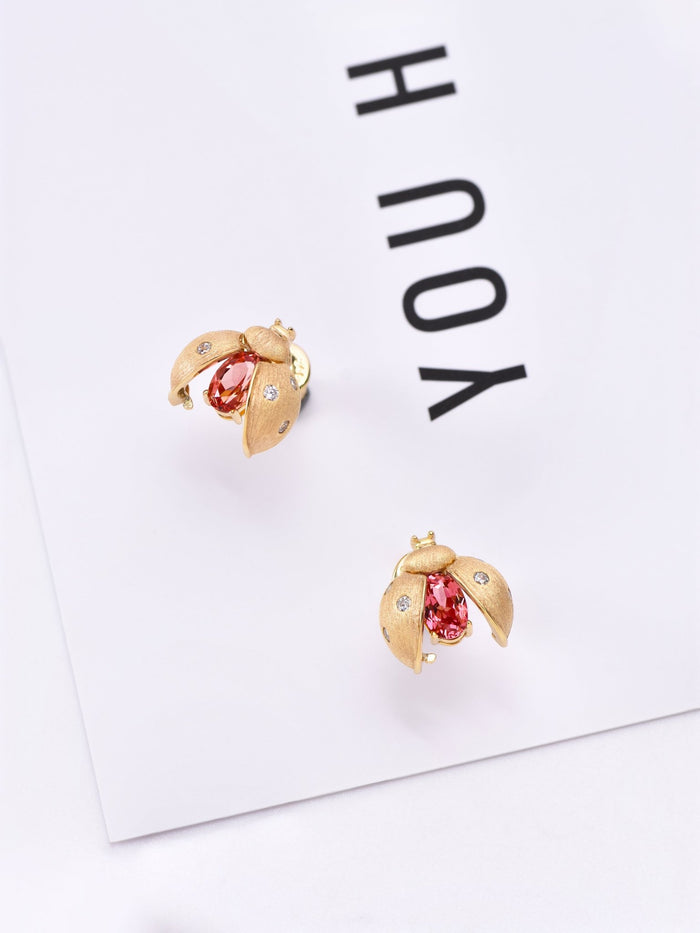Ladybug Red Earrings - Gem Vivi