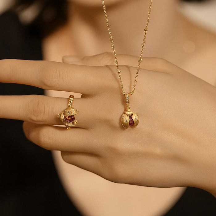 Ladybug Red Necklace - Gem Vivi