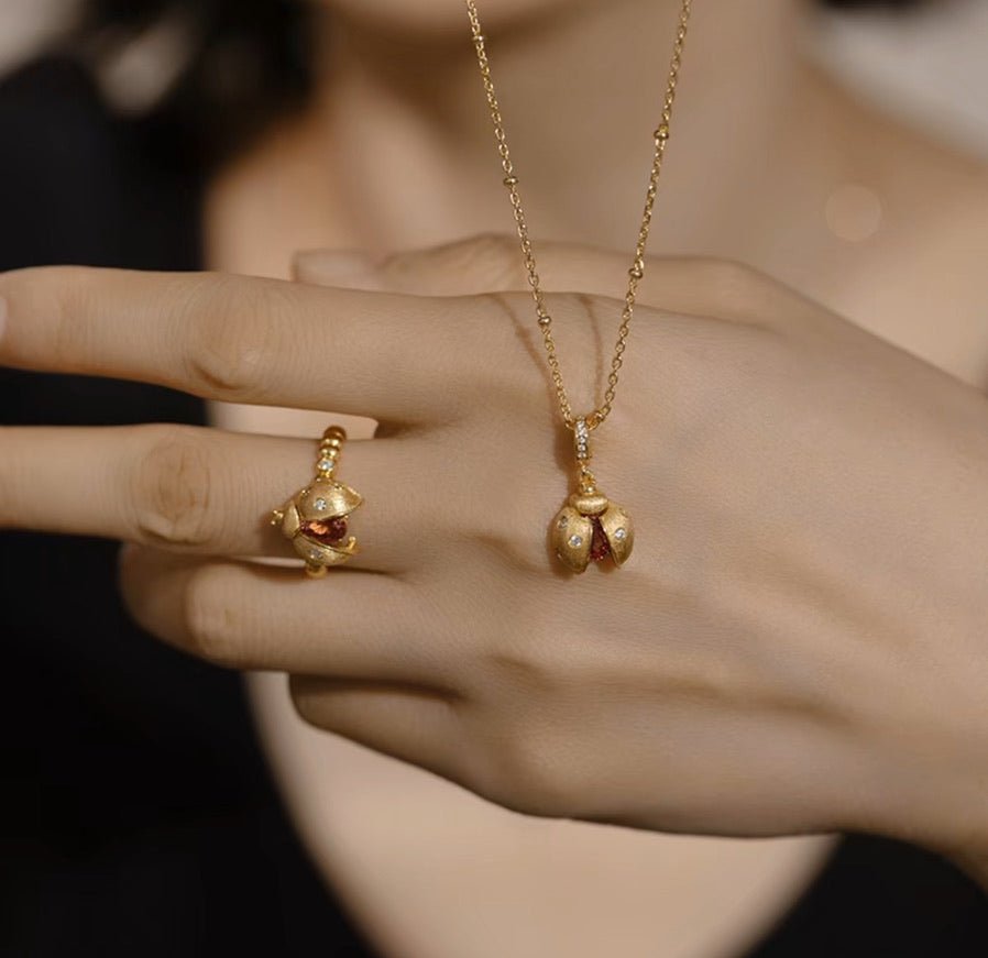 Ladybug Red Necklace - Gem Vivi