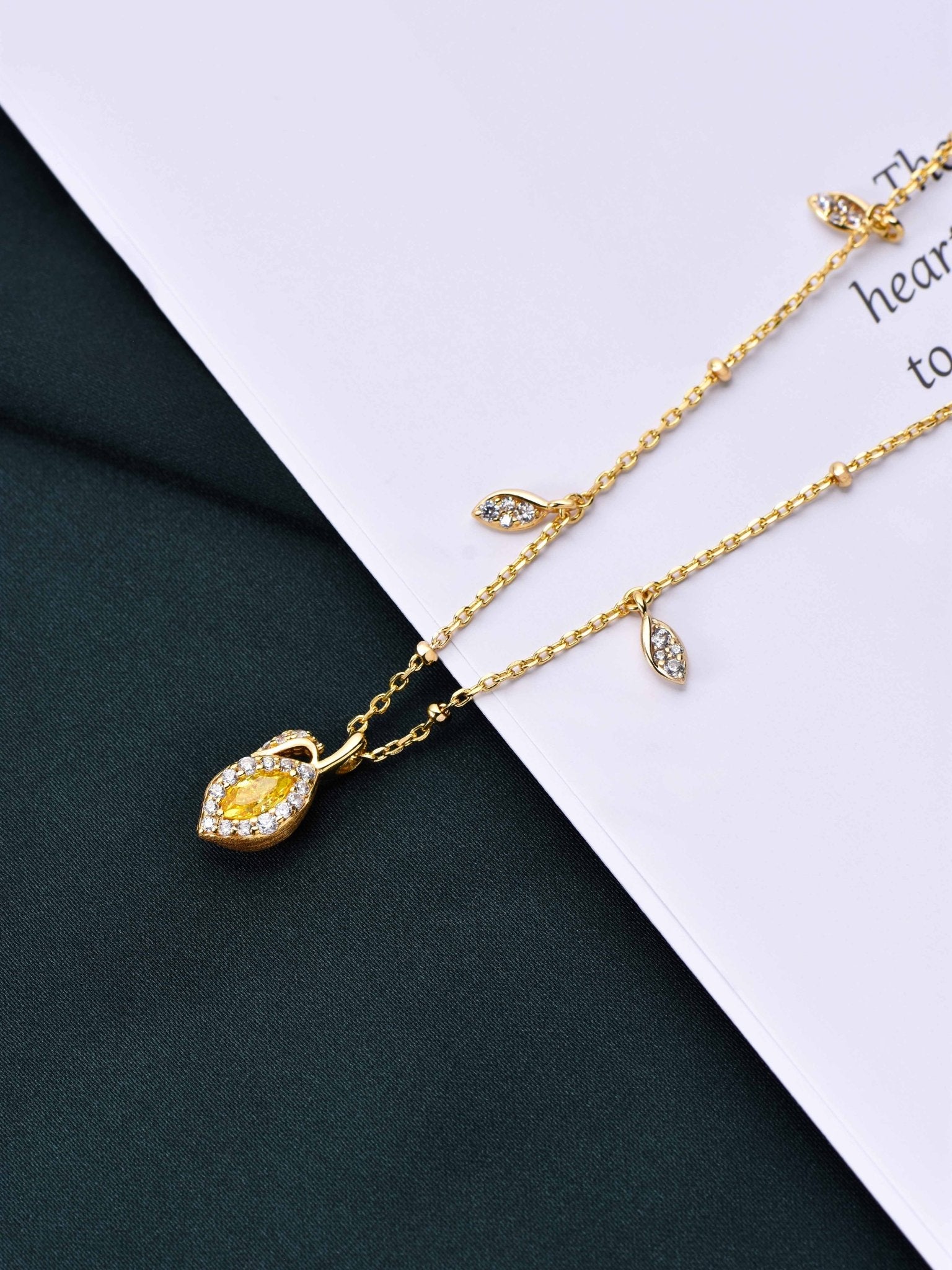 Lemon Canary Yellow Necklace - Gem Vivi