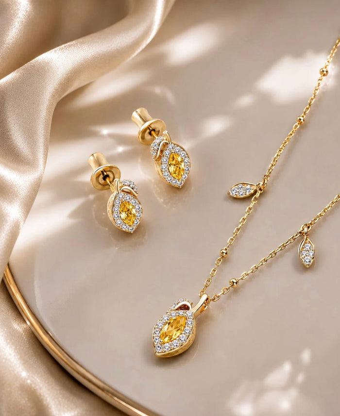 Lemon Canary Yellow Necklace - Gem Vivi