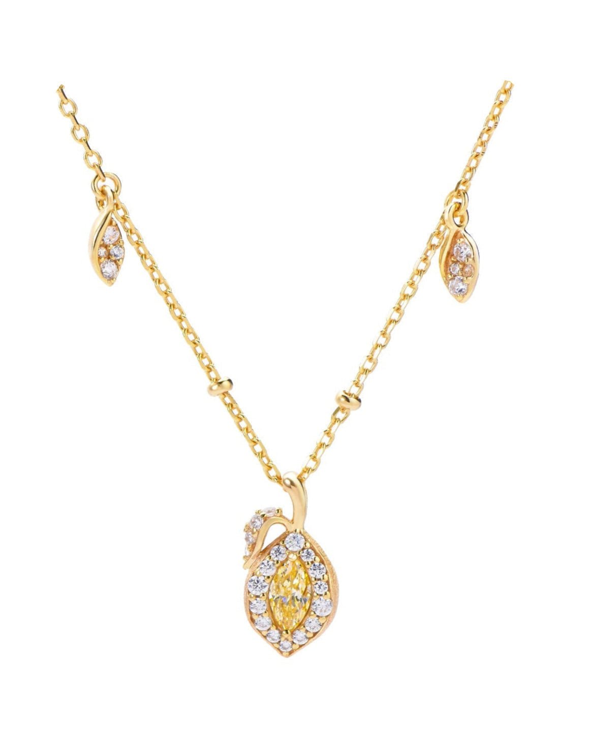 Lemon Canary Yellow Necklace - Gem Vivi