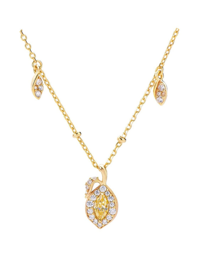 Lemon Canary Yellow Necklace - Gem Vivi