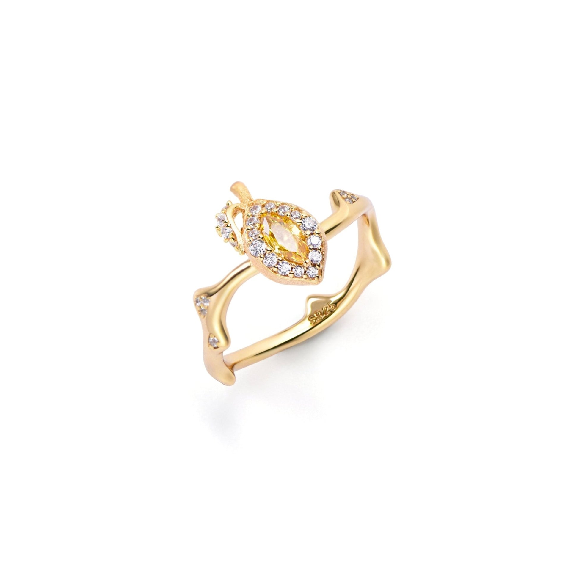 Lemon Canary Yellow Ring - Gem Vivi