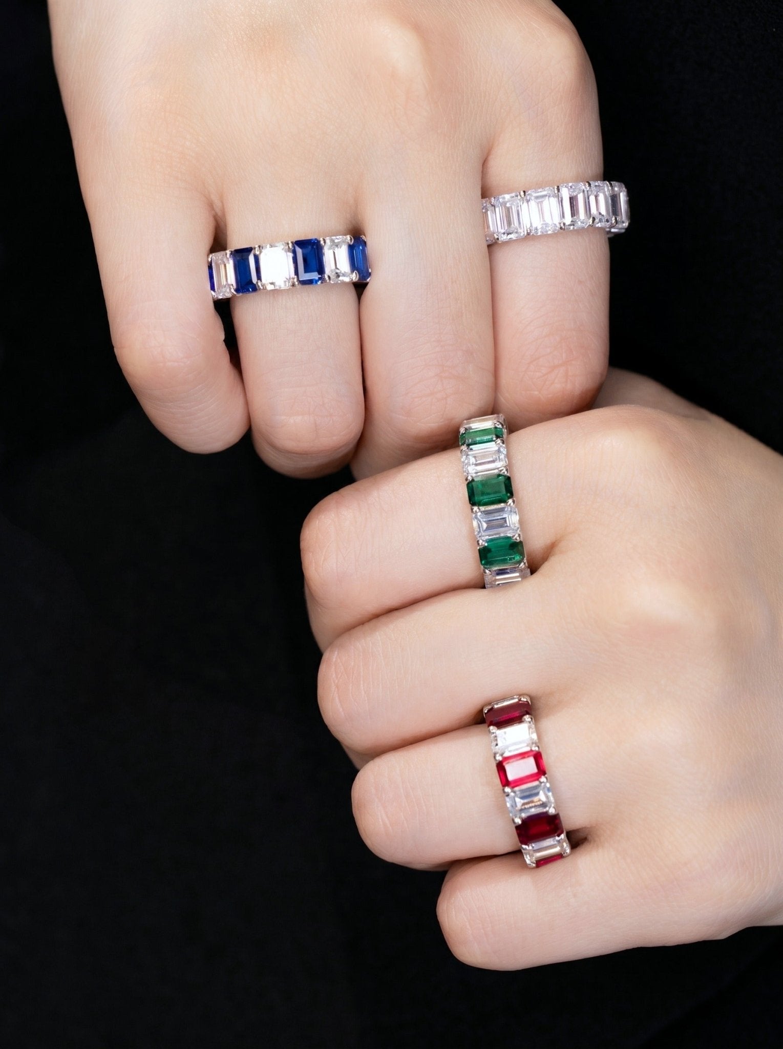 Lumière Emerald-Cut Eternity Band - Gem Vivi