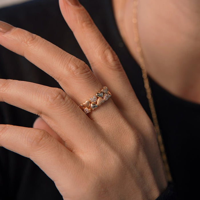 Luna Hearts Eternity Ring - Gem Vivi