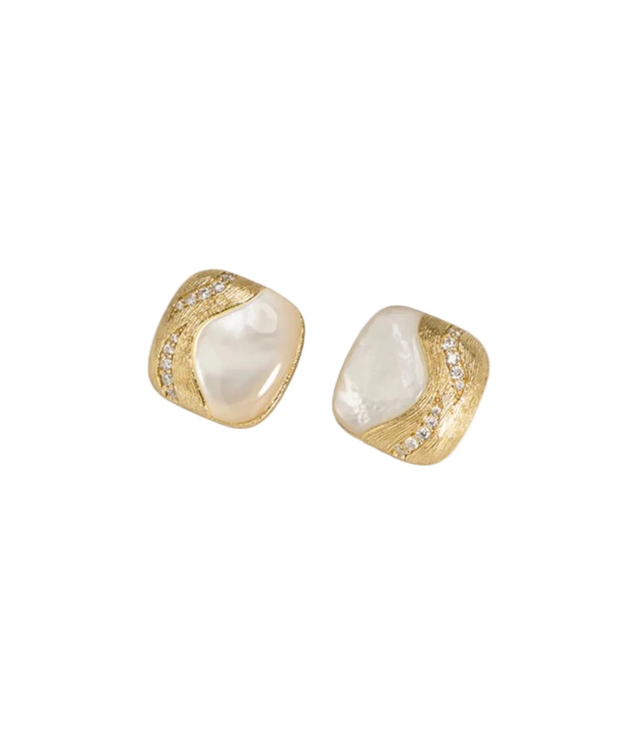 Luna Pearl Stud Earrings - Gem Vivi