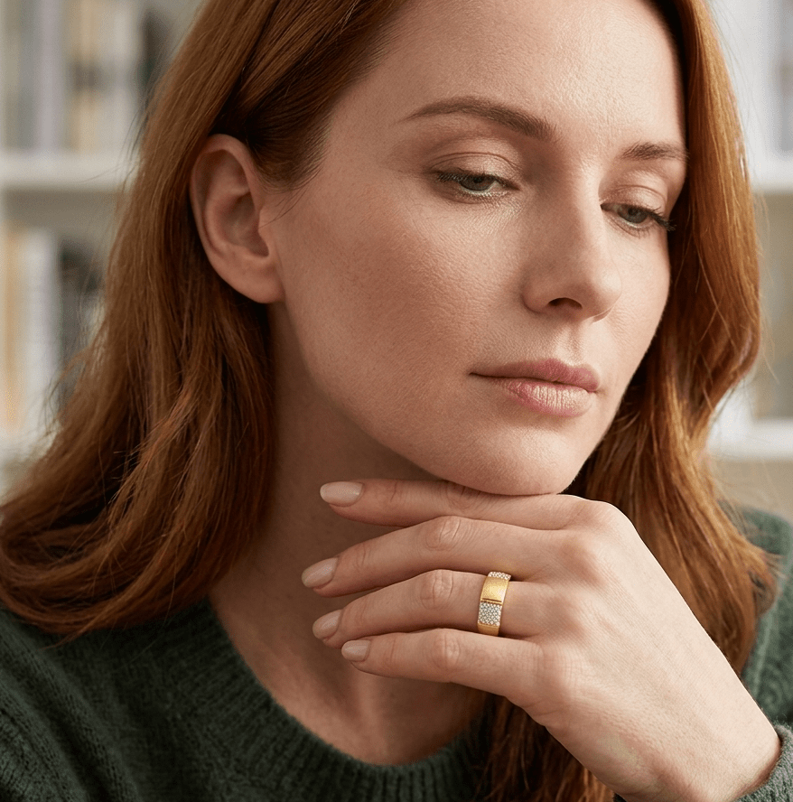 Lustre Pavé Satin Band - Gem Vivi