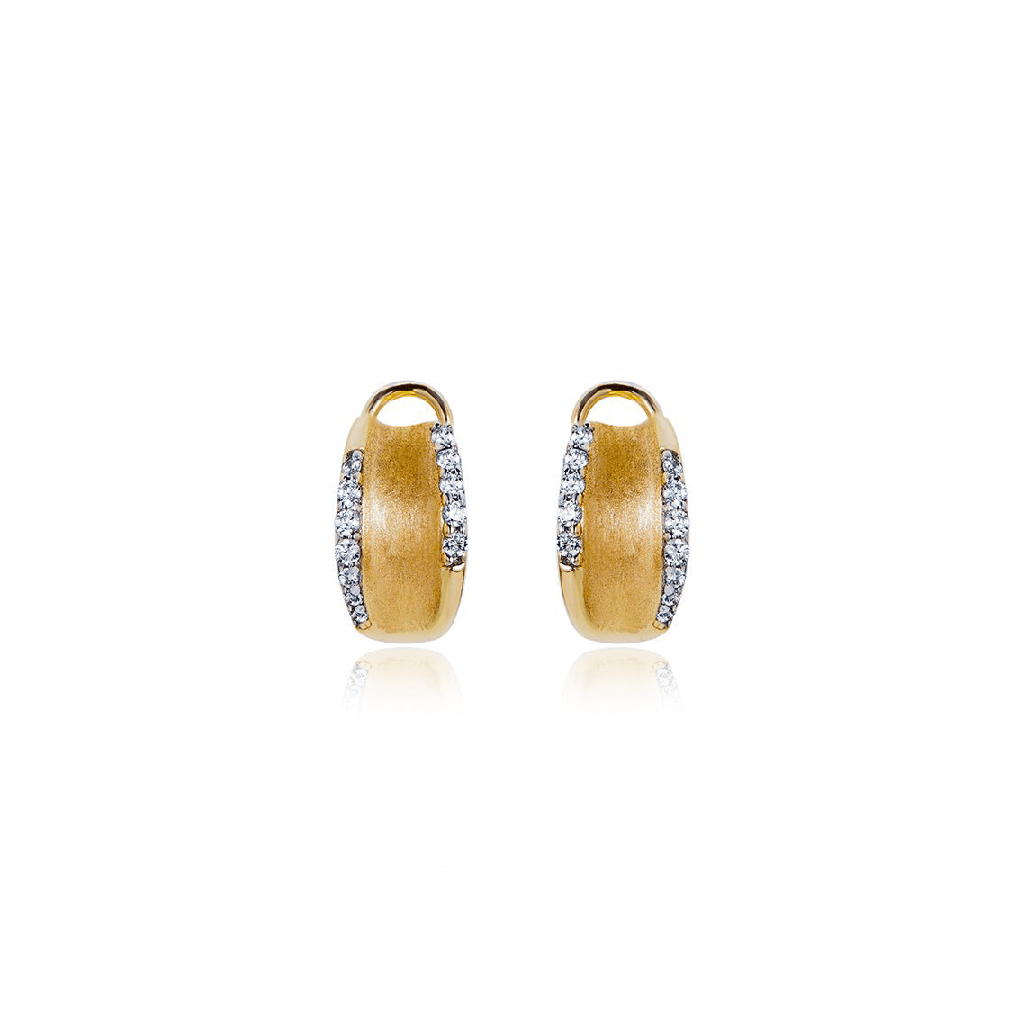 Lustre Pave Satin Hoops - Gem Vivi
