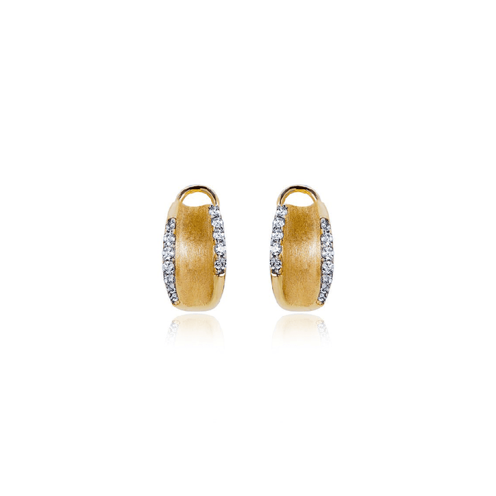 Lustre Pave Satin Hoops - Gem Vivi