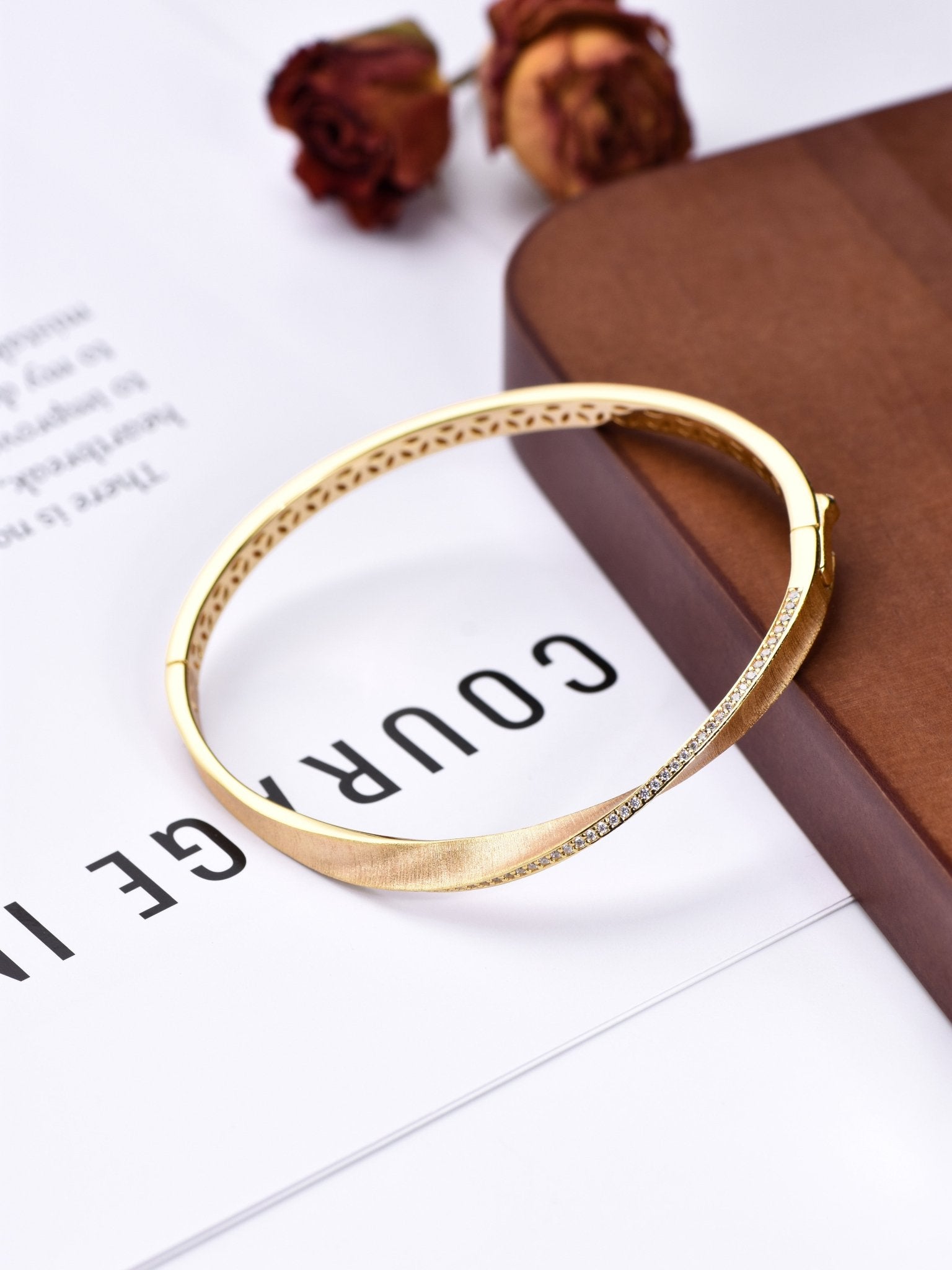 Luxe Satin Curve Bangle - Gem Vivi