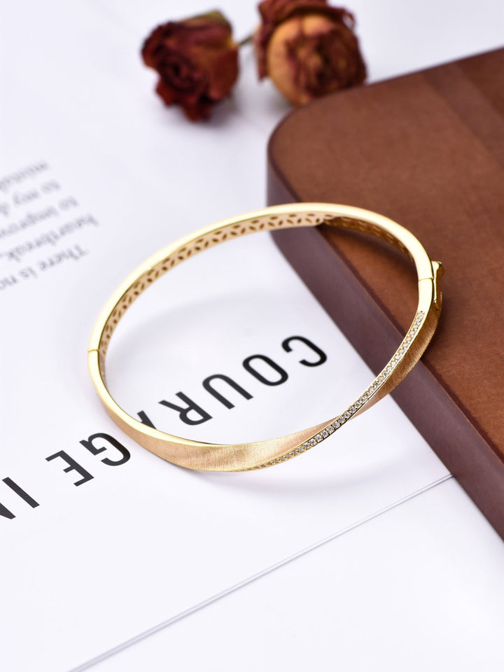 Luxe Satin Curve Bangle - Gem Vivi