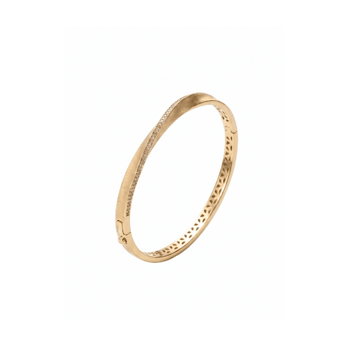 Luxe Satin Curve Bangle - Gem Vivi