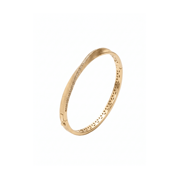 Luxe Satin Curve Bangle - Gem Vivi