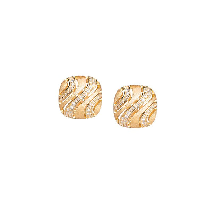 Marisa Wave Stud Earrings - Gem Vivi